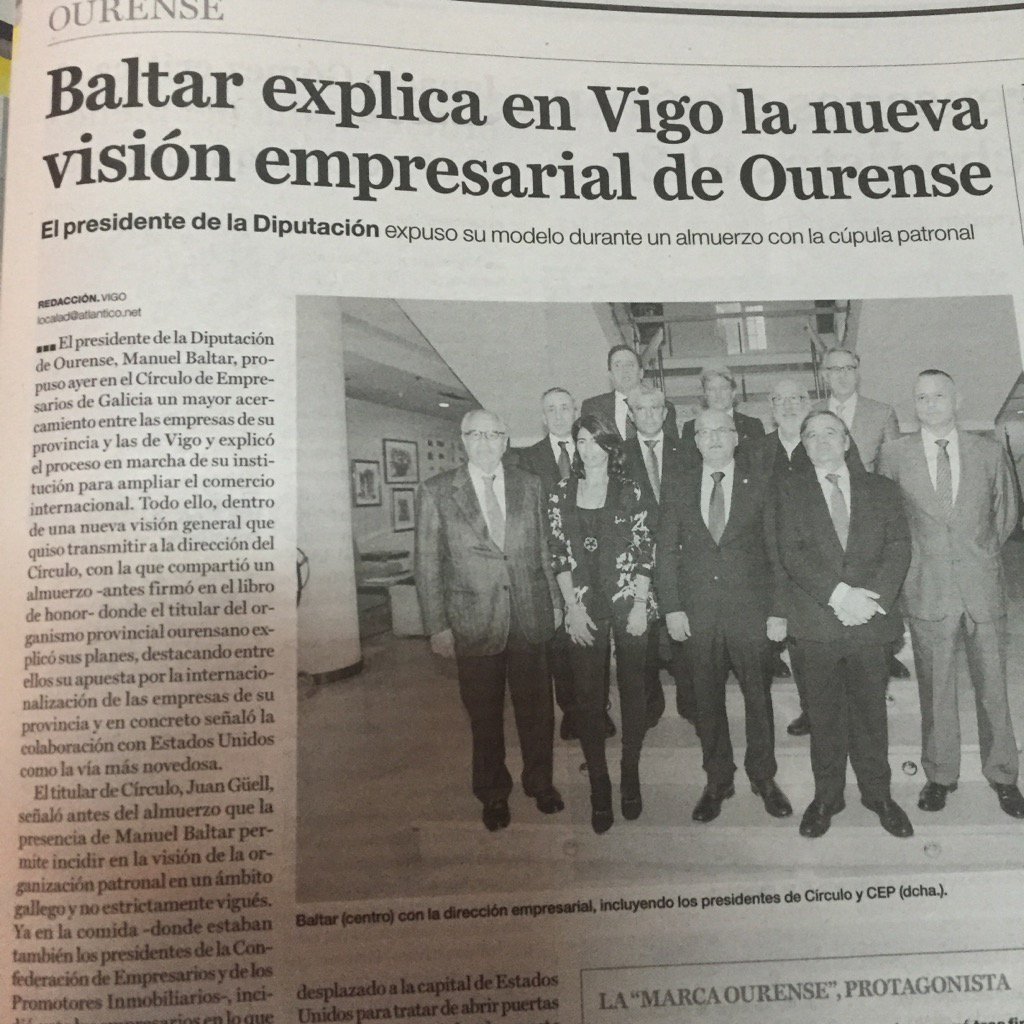roslufe's tweet photo. #OU15-19 @ManuelBaltar explica en Vigo la nueva visión empresarial de #Ourense. @LaRegion #OurenseTenForza https://t.co/mz6yXyfykZ
