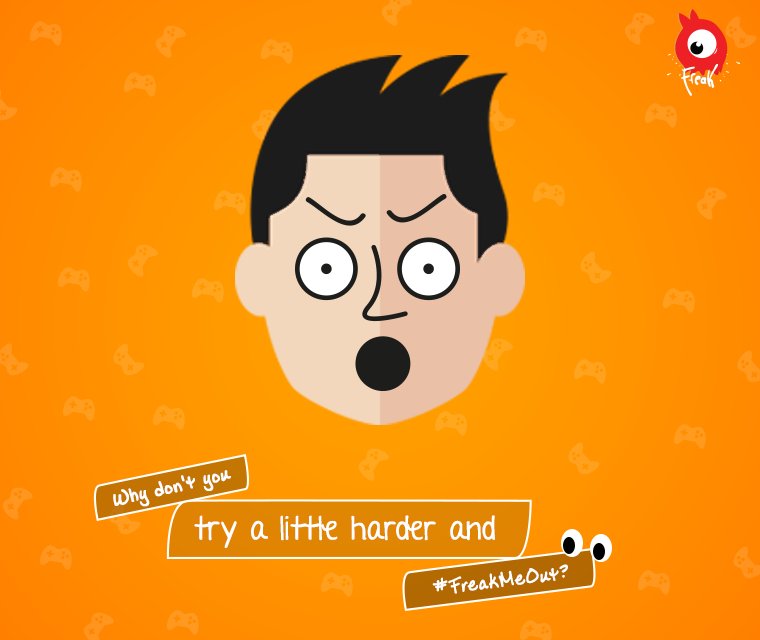 freakapp's tweet photo. Oh Com'on, you can do much better than that! #Participate in #FreakMeOut #contest and win #exciting prizes!* https://t.co/Z5ykBT5biX