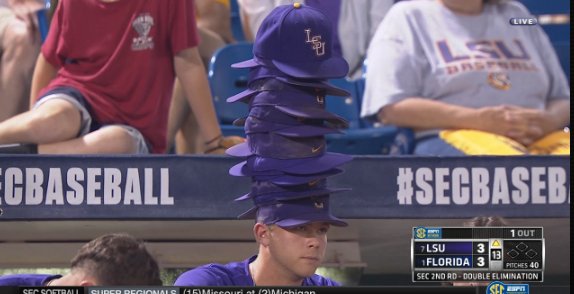 LSU Baseball on X: Now that's a rally cap 1:01 a.m.
