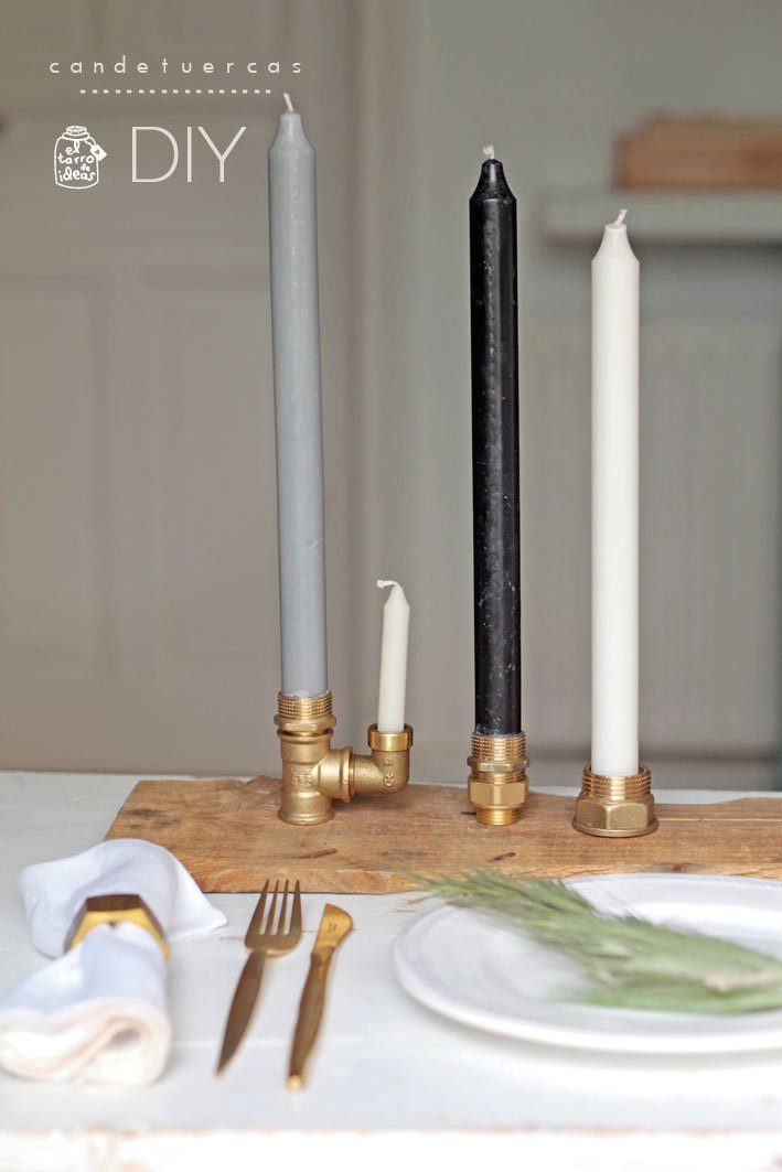 El tarro de ideas on twitter: "tarro diy: un candelabro precioso ... DIY Ideas Candelabros