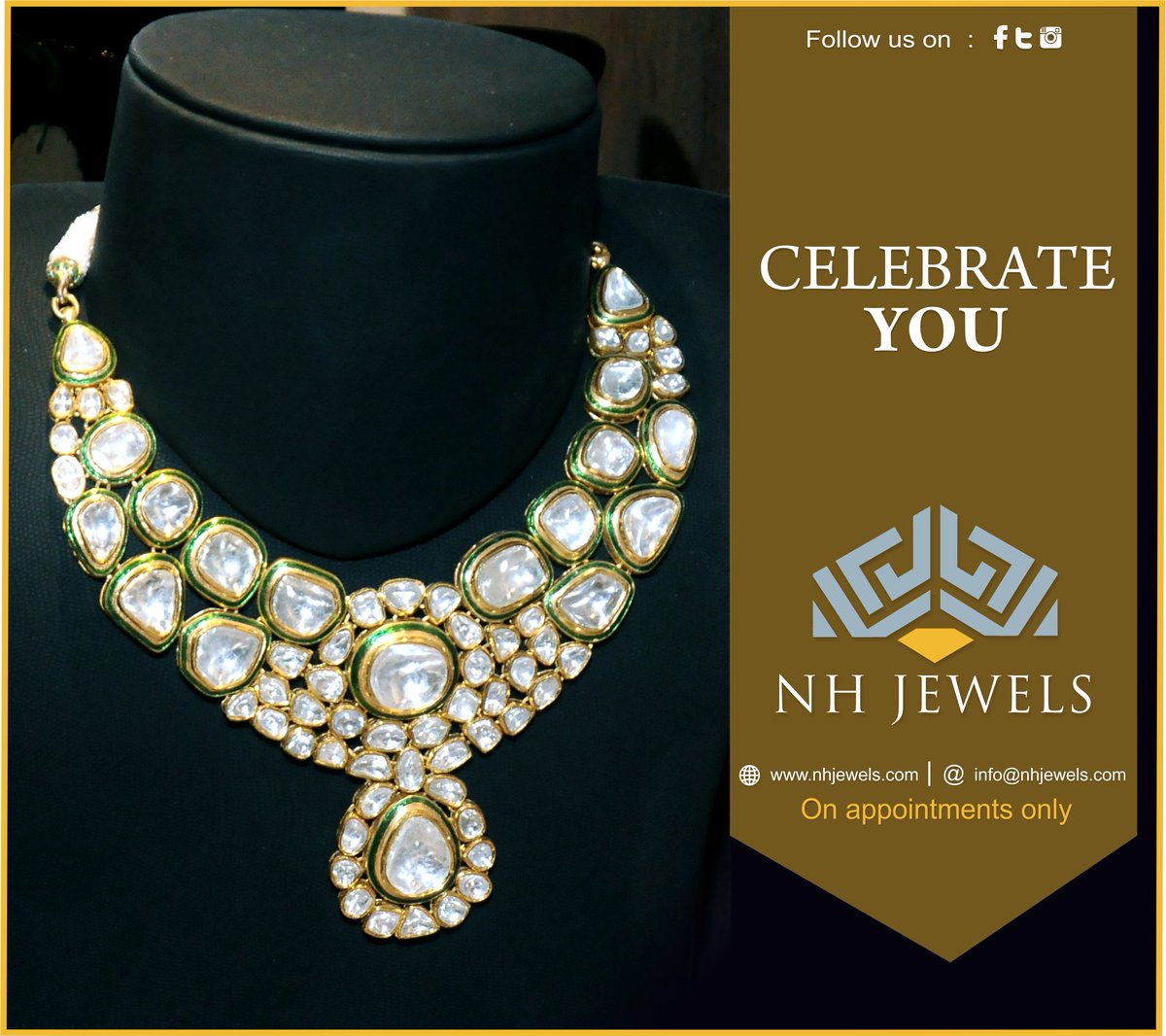 NH_JEWELS's tweet photo. A statement of timeless beauty!#jewellerycollection #indianjewellery #jewellerylove #Necklace #finediamondjewellery https://t.co/9PHGzMaqr0