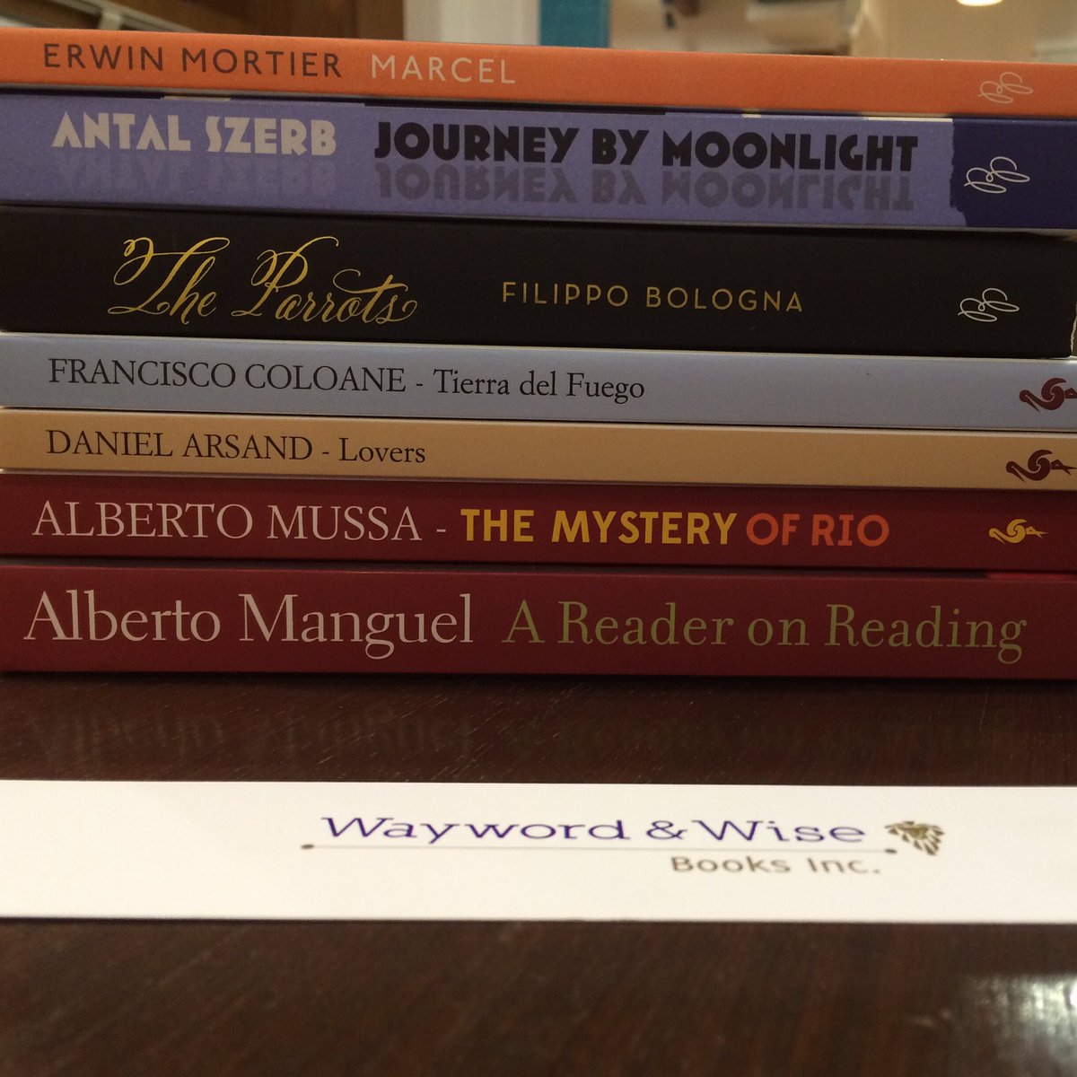 WaywordAndWise's tweet photo. A sneak peek at some of the new titles available @WaywordAndWise #newbies  #oneofakindstore https://t.co/EkAk5bjG6A