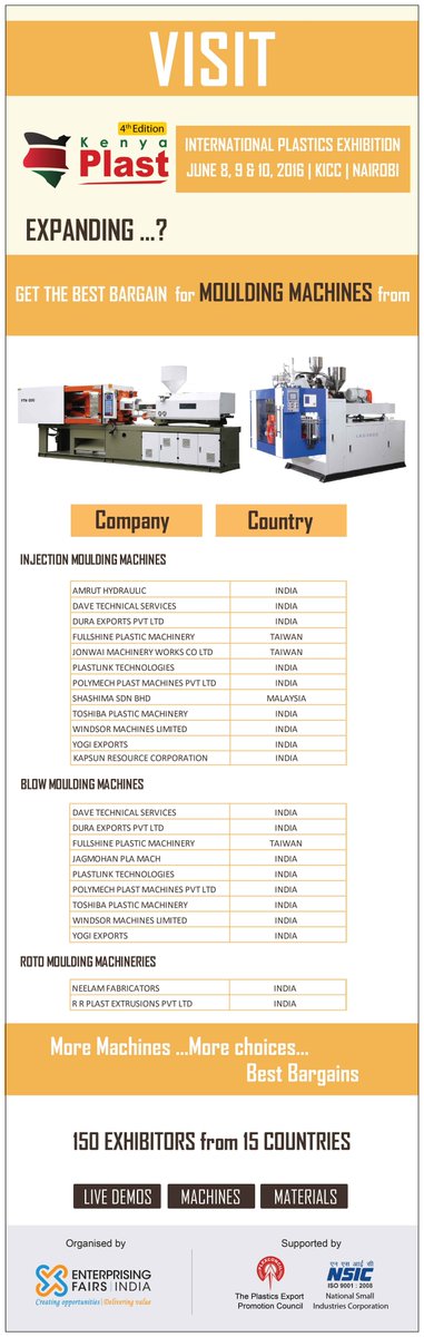 kenyaplast's tweet photo. International Plastics Exhibition 
KICC, Nairobi @ Jun 8, 9 &amp; 10, 2016

Read more: https://t.co/LMhQafB34W https://t.co/D1WSFqsAPh