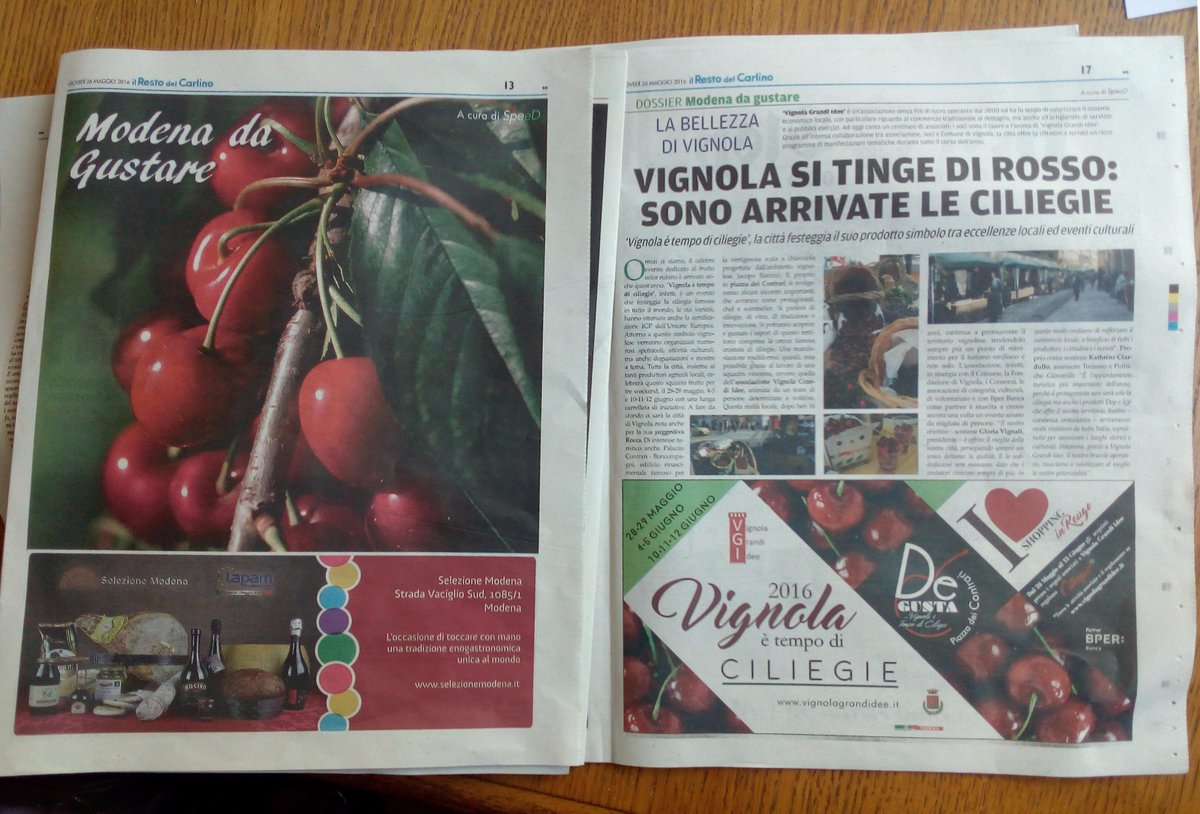 VGI2014's tweet photo. #VGI #news #vignolaètempodiciliegie #cherries #cherry
#Vignola si tinge di #rosso: sono arrivate le #ciliegie! https://t.co/YTo5pF7nks