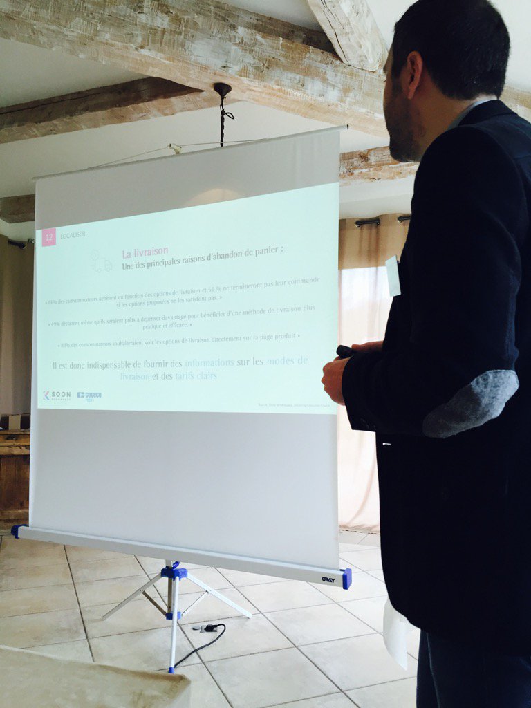 PatriciaPoncy's tweet photo. Petit Déjeuner #ecommerce &amp; #internationalisation : la livraison un critère important !
#cogecopeer1 #agencesoon https://t.co/Mp6HSLreC0
