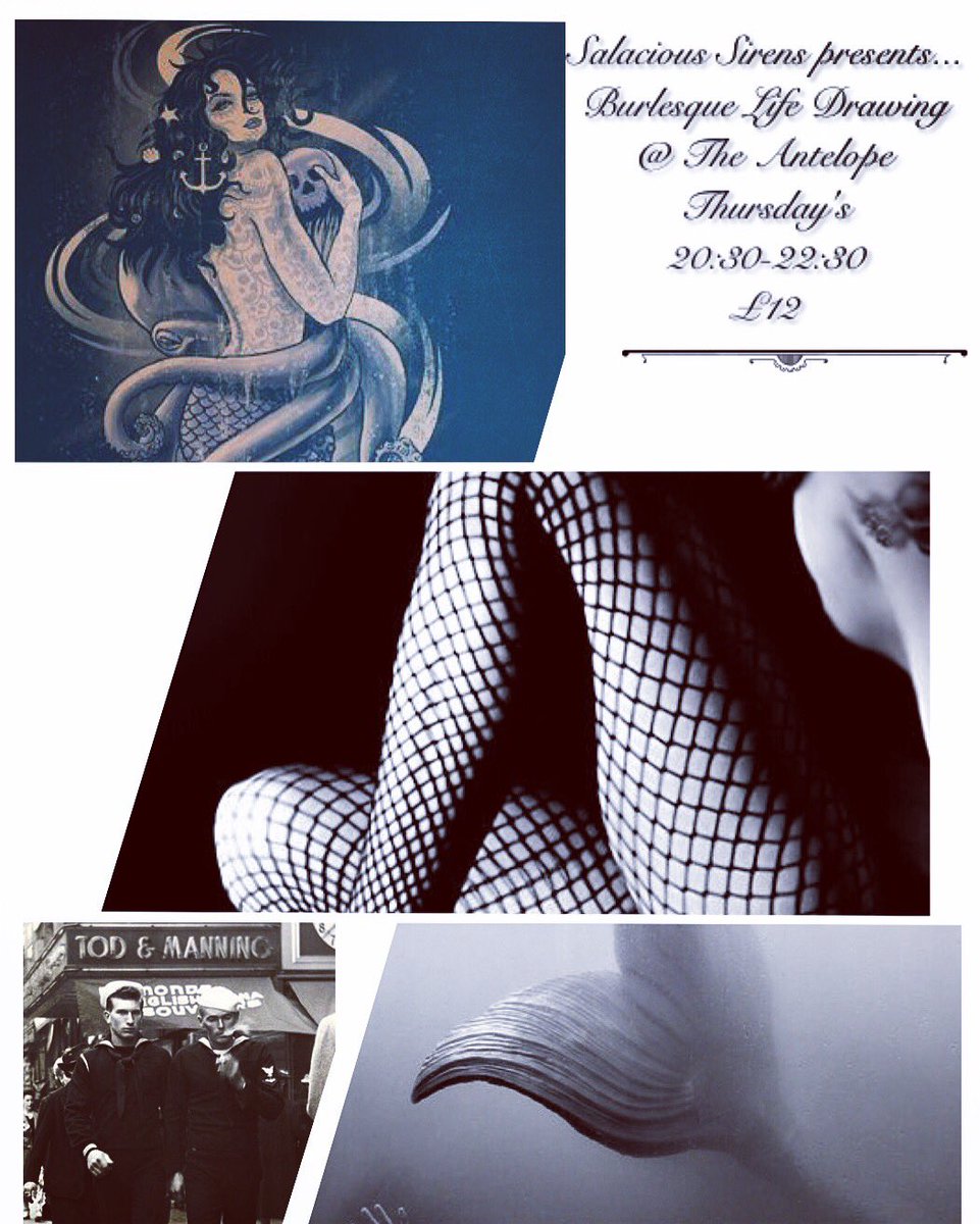BebeBoheme's tweet photo. Burlesque LifeDrawing 
Thursdays
@theantelopesw17 
£12
8:30-10:30pm #tooting #lifedrawing #SalaciousSirens #art https://t.co/RwHiyOx3AG