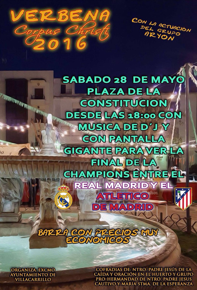 Os esperamos este sábado a partir de las 18:00 en la Plaza de la Constitución