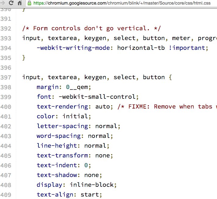umaar's tweet image. HTML.css chromium.googlesource.com/chromium/blink… Here's the core CSS file Chrome uses to style HTML elements. Worth skimming through