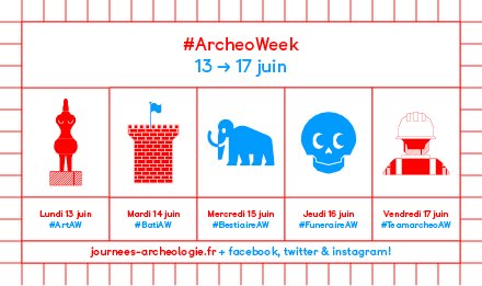 journees_archeo's tweet photo. Du 13 au 17 juin, nous organisons la 2e #Archeoweek avec @Inrap @Archeonationale On compte sur vous ! https://t.co/2CGtuO4xag