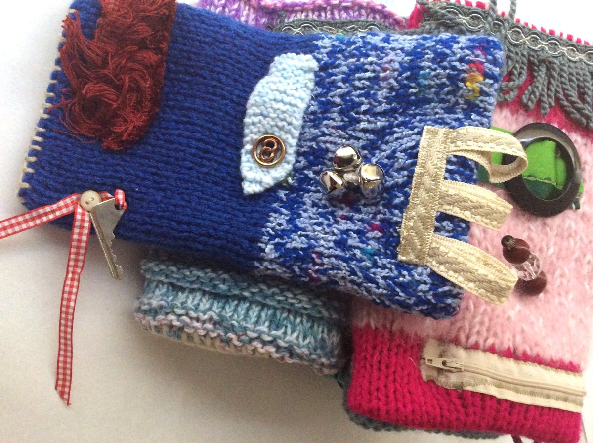 LibraryCRH's tweet photo. Thank you @DHFTLibrary for donating these twiddlemitts! They are now available to give to patients! @OPT_StaffNurses https://t.co/ycldhTPob2