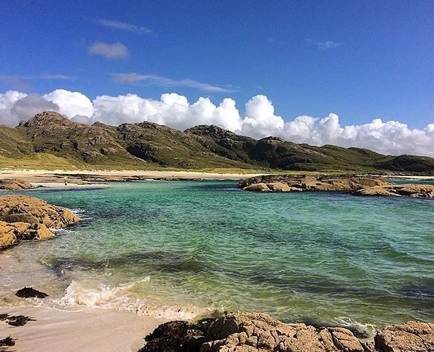 VisitScotland's tweet photo. Blue skies ☀ &amp; sandy beaches 🌊  at Sanna Bay, #Highlands - meet you there? 📷 IG/michaeleyton #ScotSpirit https://t.co/npX6iAwhS6