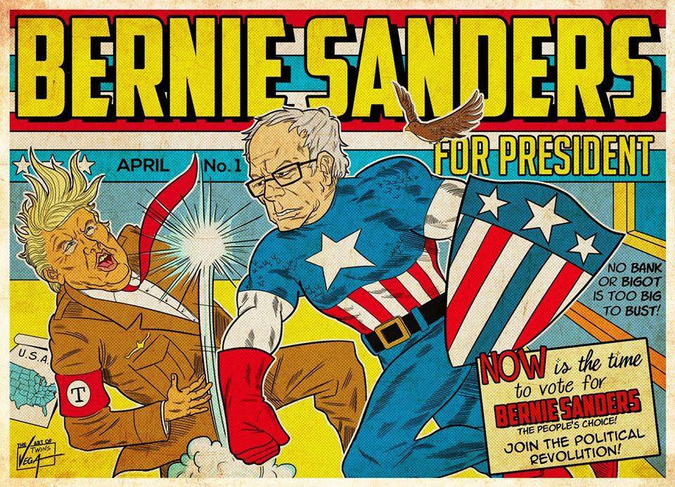 ArabsForBernie's tweet image. This is how a #BernieTrumpDebate looks like in comic book format. @BernieSanders is coming for you @realDonaldTrump.
