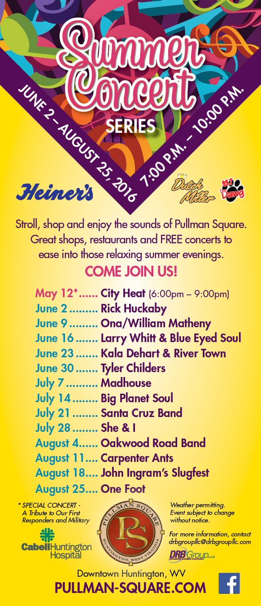 RickHuckaby's tweet image. Huck Band Live June 2nd #pullmansquare