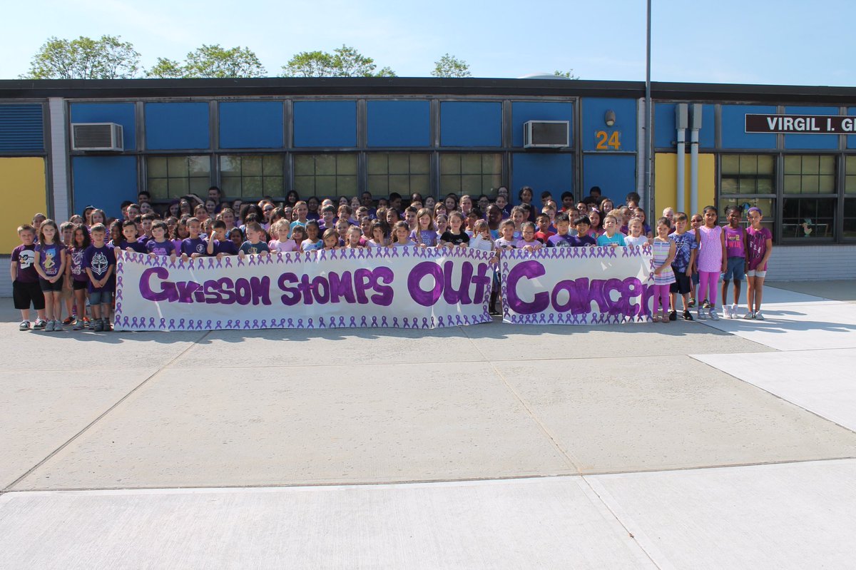 Grissom Elementary #PaintsTheTownPurple by stomping out cancer!