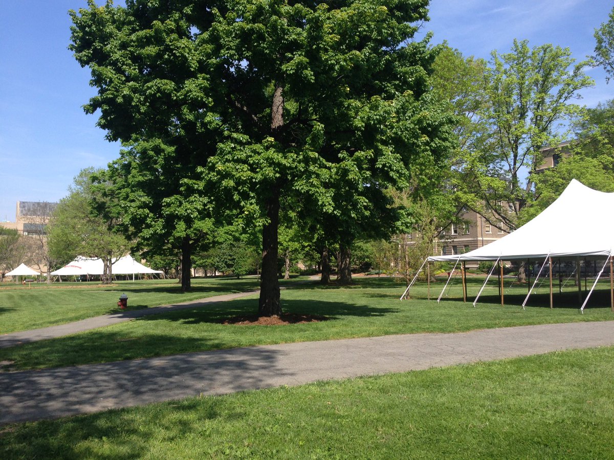 CornellUCOMM's tweet photo. It's beginning to look like graduation on the Ag Quad! #commgrad16 https://t.co/lxnwvMTvJE
