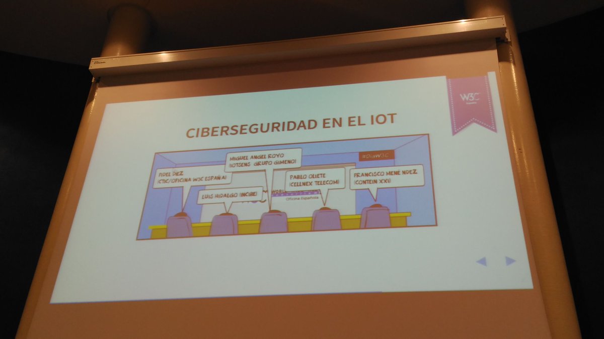 BrunoCendon's tweet image. Muy muy interesante esta mesa sobre #ciberseguridad en el #IoT #DiaW3C