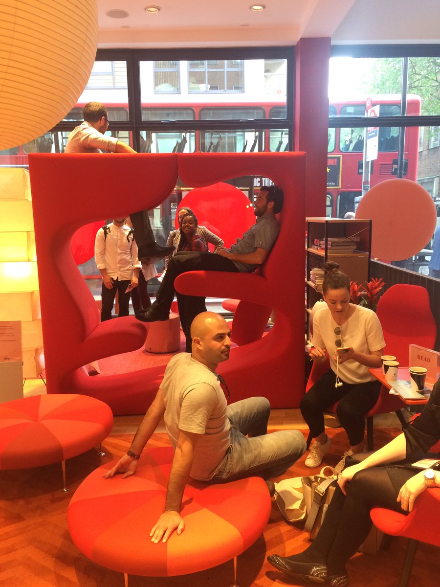 designlondon's tweet image. Take a load off &amp;amp; hang out in the #vitracolourlounge The whole @vitra showroom is like an artist's palette! #CDW2016
