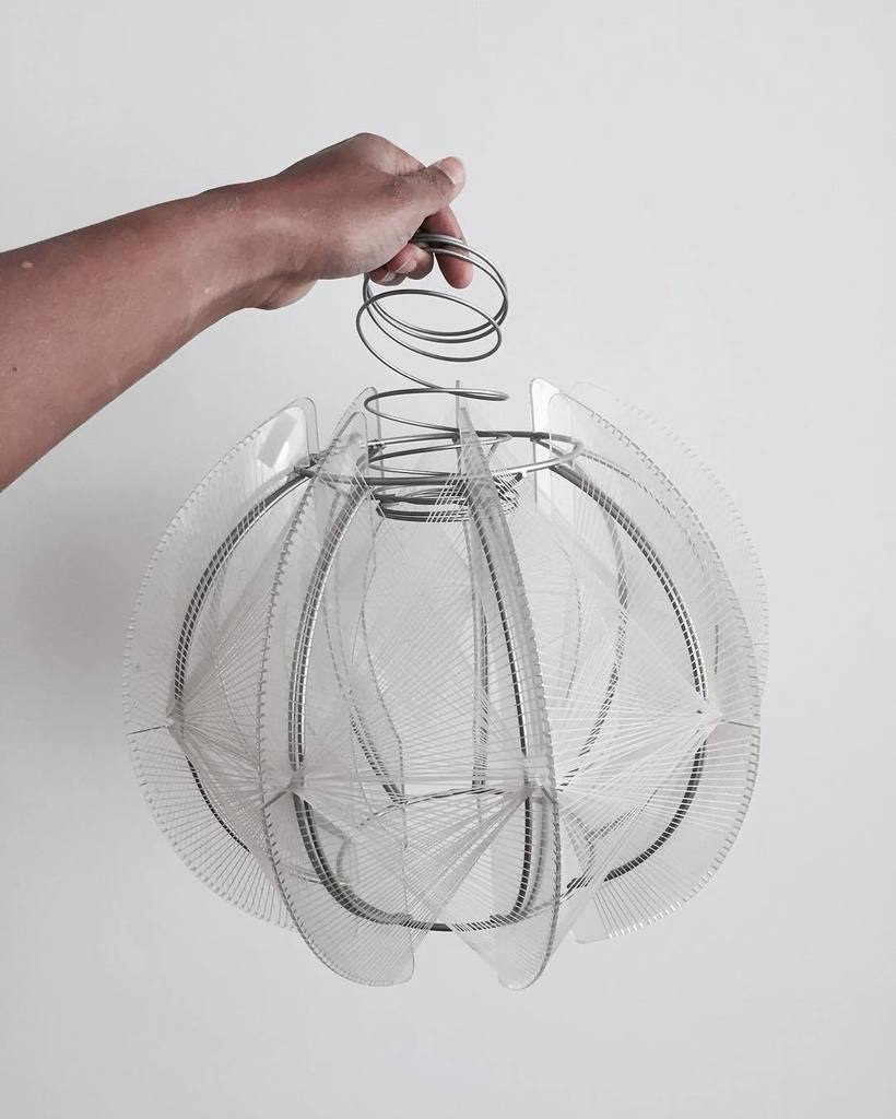 New lucite and string pendant from <a href="/homeplaceonline/">Homeplace</a>. I'm in love. Now just to decide which room to put it in...✨