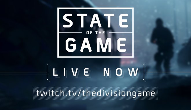TheDivisionGame's tweet photo. State of the Game is LIVE. Yannick and Hamish chat about the latest news regarding 1.2. https://t.co/WSnz4uNSKG https://t.co/j0zAIDURB3