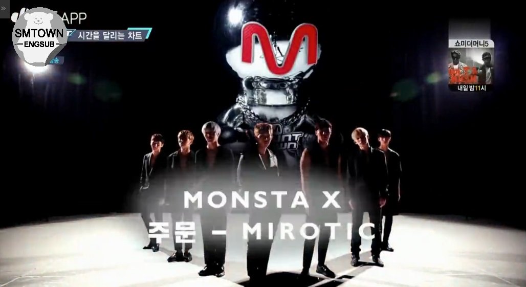 SMTownEngSub's tweet photo. Monsta X performs TVXQ's "Mirotic" Special Stage on MCountdown https://t.co/Dn5ky8VYou https://t.co/P1o5VNcYFk