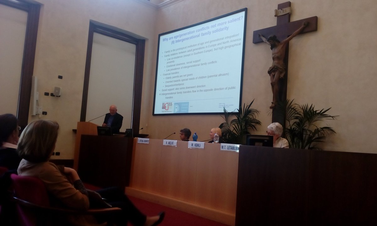 Prof. Martin Kohli: Intergenerational solidarity contributes to silencing age/generation conflicts. #INTERFASOL