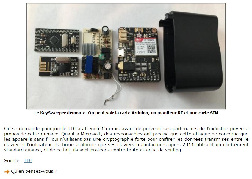 FranckyPedia's tweet photo. Des enregistreurs de frappes camouflés en chargeurs USB: https://t.co/Flj4W62v04 v/@developpez #KeySweeper #FBI @FBI https://t.co/ZRAdrhvSs2