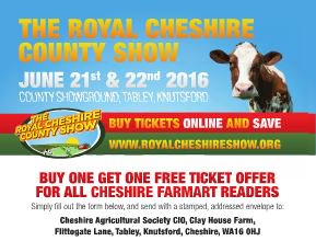 The Farmart (@thefarmart) on Twitter photo Only a couple of days left to get your free ticket form off to <a href="/CheshireShow/">Royal Cheshire County Show</a> ! See page 27 of your May issue. Only a couple of days left to get your free ticket form off to <a href="/CheshireShow/">Royal Cheshire County Show</a> ! See page 27 of your May issue.