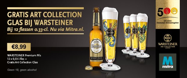 Bij <a href="/MitraSlijter/">Mitra drankenspeciaalzaken</a> is de #Warsteiner Art Collection 2016 exclusief verkrijgbaar: bit.ly/1OOYdVC