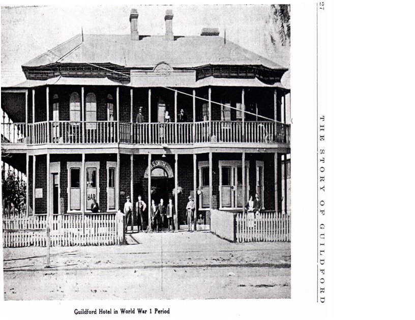 GuildfordHistWA's tweet photo. Flashback! @_GuildfordHotel circa WWI. So, so thrilled to see it open today and beautifully restored #guildfordwa https://t.co/PBTOfnJ7qc