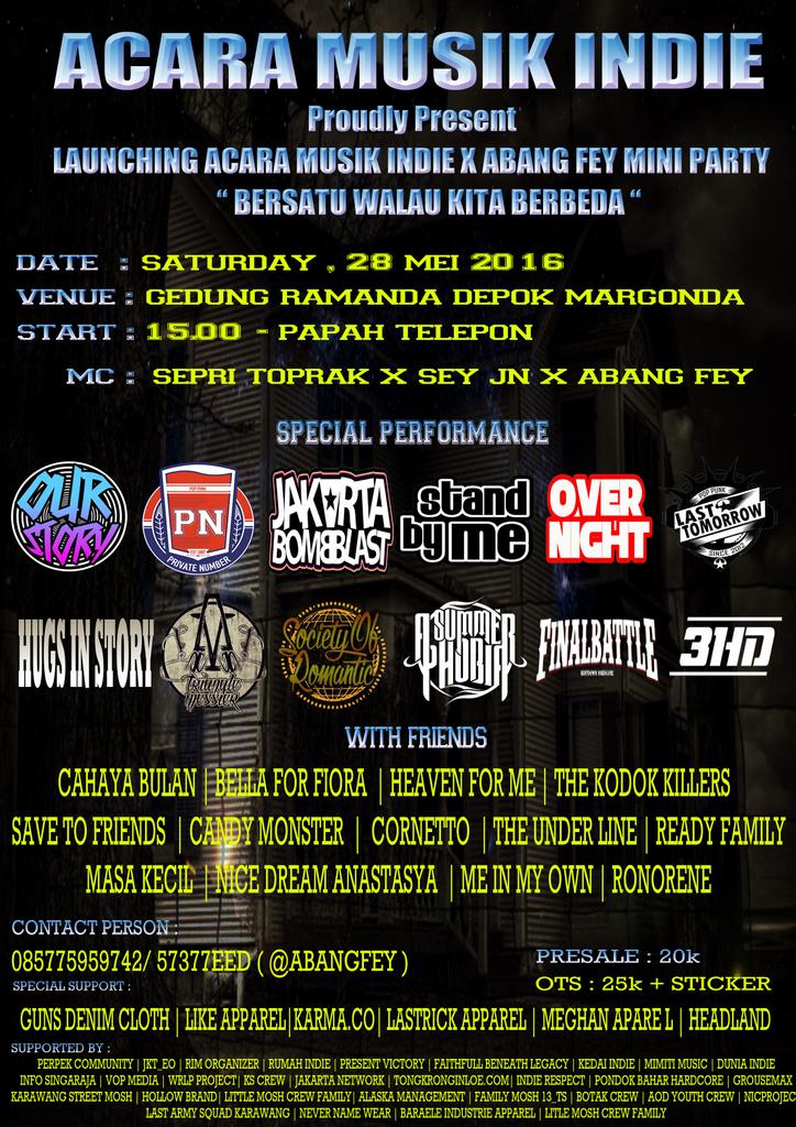 Dont miss it guys 28 Mei 2016 at Gedung Ramanda Depok !!!