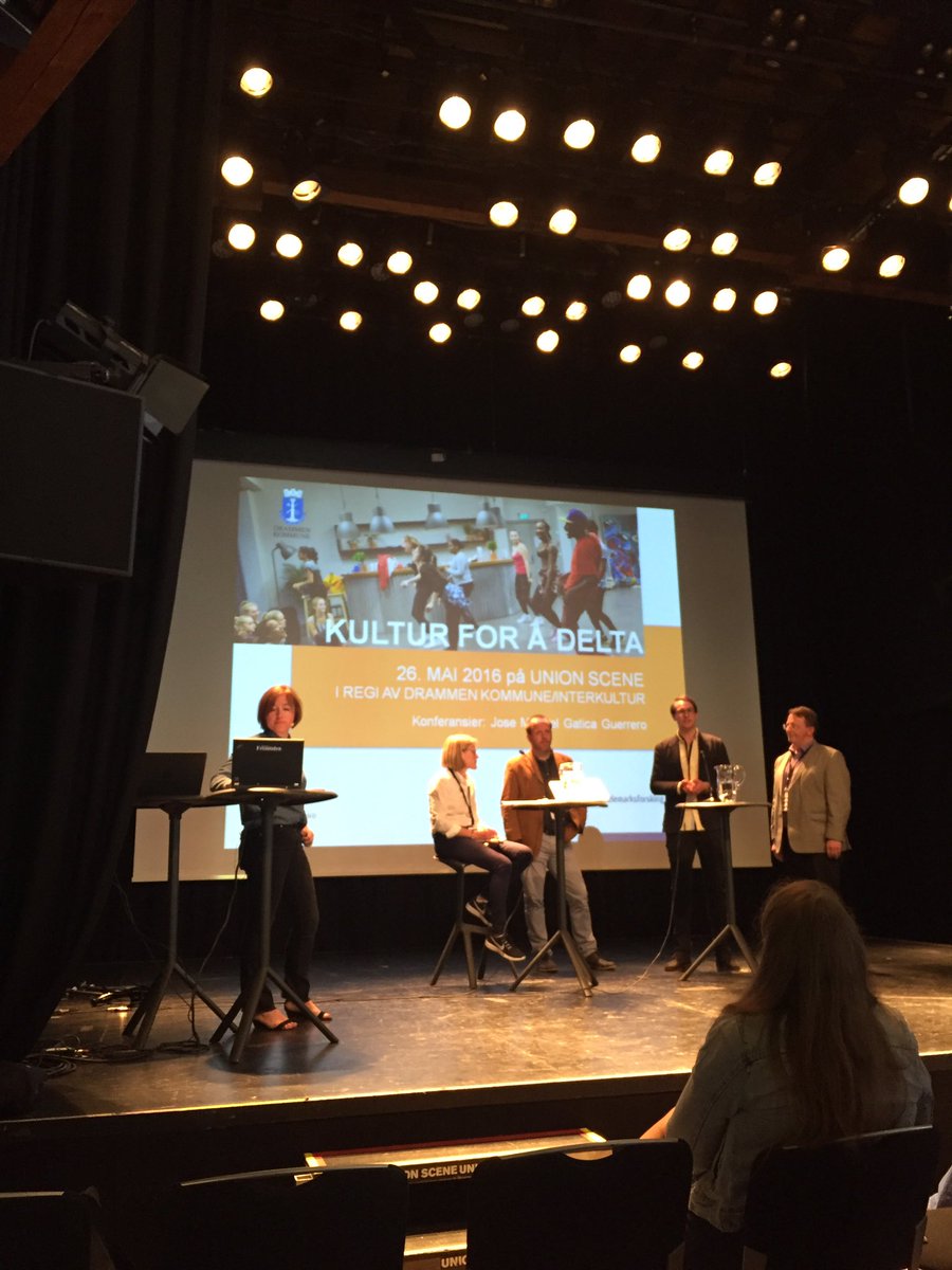 Panelet debatterer Telemarksforskings dagsferske rapport om prosjektet Kultur for å delta #unionscene #drammen