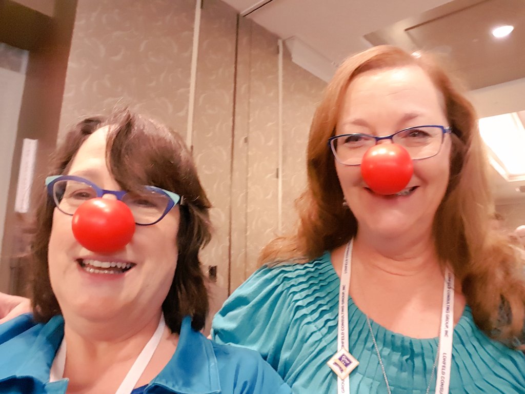 Celebrating #RedNoseDay at #apmp2016 with Barbara Casinelli.