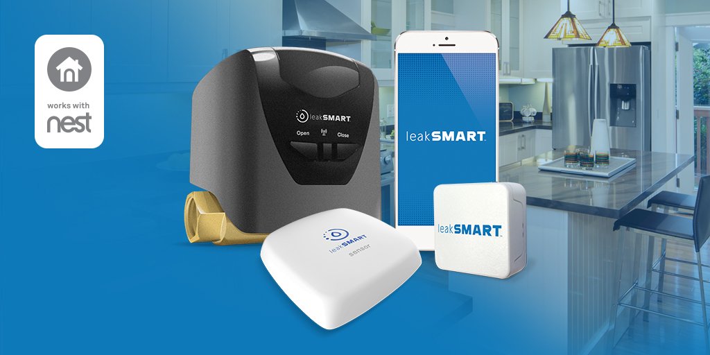 getleakSMART's tweet photo. leakSMART now #WorksWithNest to protect your #smarthome from preventable water damage. https://t.co/lyLvLRRyOb https://t.co/nphrrRQEeV