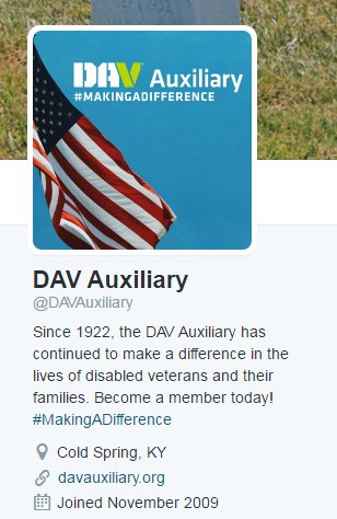 Please follow us at <a href="/DAVAuxiliary/">DAV Auxiliary</a>! We're migrating to that account!
<a href="/DAVHQ/">DAV (Disabled American Veterans)</a> @JMarcBurgess #veterans #caregivers #like
