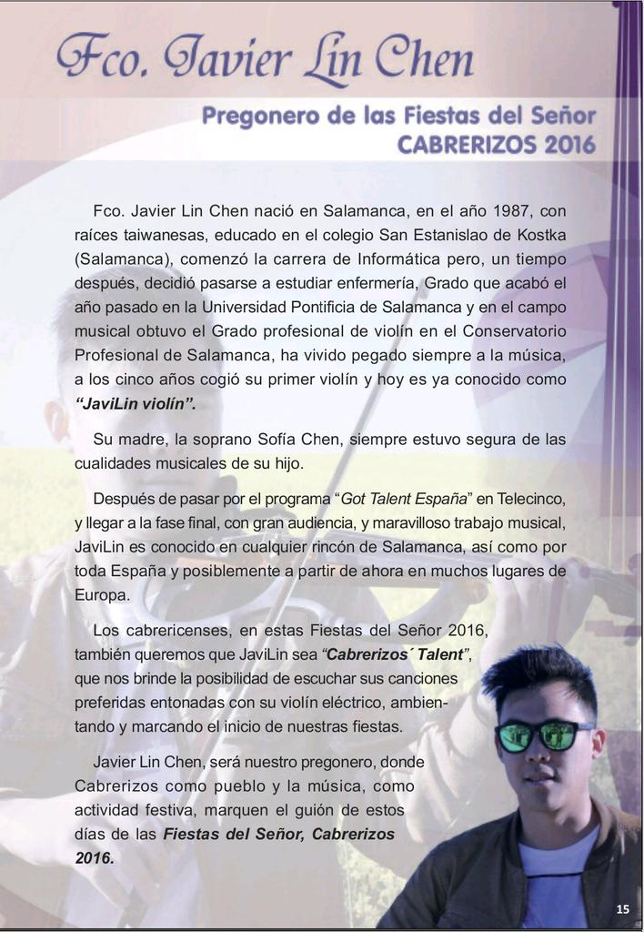 javilinviolin's tweet photo. Estoy + nervioso q en mis conciertos..Hoy en el frontón de #Cabrerizos a las 21.30 😆🎻
#pregon #LdeLIN #javilinviolin https://t.co/PlIU6nXVmF