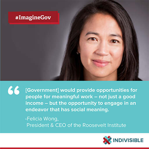 USIndivisible's tweet photo. .@rooseveltinst's @FeliciaWongRI #ImagineGov's people working together 2 improve our economy https://t.co/VAK2lt3gtn https://t.co/76rNVxtBV0