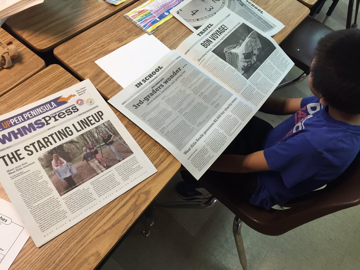 <a href="/WestHillsMS/">West Hills Warriors</a> newspaper club is amazing! Our latest edition📝<a href="/RobDurecka/">Rob Durecka</a> <a href="/bhschools/">Bloomfield Hills Schools</a> <a href="/BHS_PYP/">BHS PYP Teachers</a> <a href="/west_hillsms/">West Hills MYP</a>