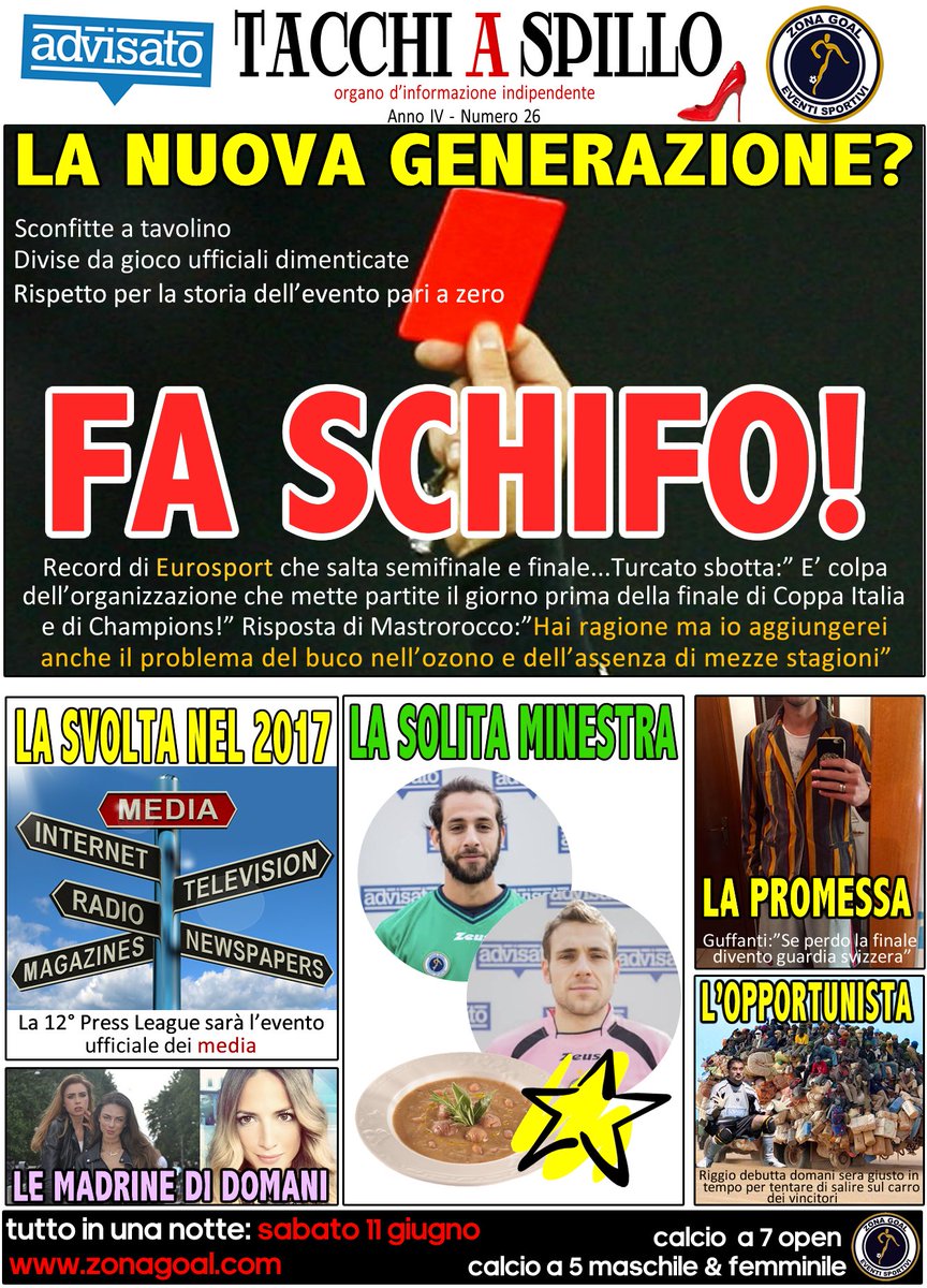 PressLeague's tweet photo. BOOM! Siamo tornati con Tacchi a spillo... @tackleduro @FedericoCorona7 @Mancio87 @AleGuf5 @ChiaraLaRotonda https://t.co/x96wehbGfO