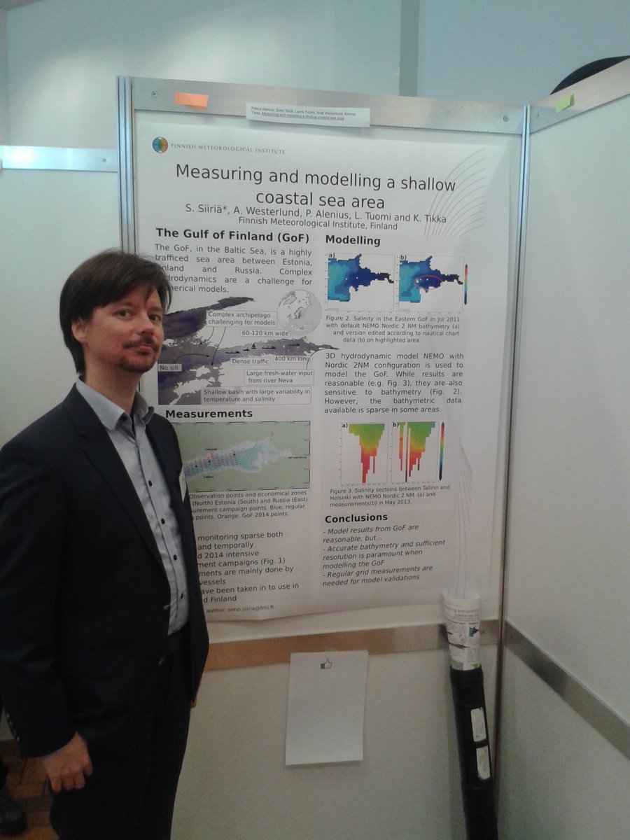 SimoSiiria's tweet photo. Poster session starting at #LiegeOcean16 Poster by me @AnttiWesterlund , Pekka Alenius, @tuomi_laura and @K_tikka https://t.co/i6AjDO9Q3I