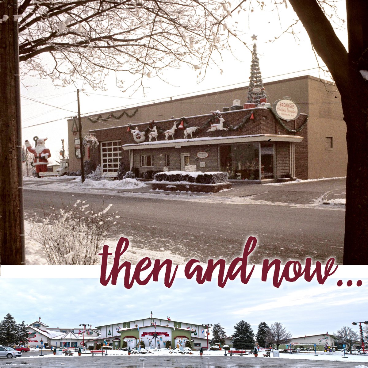 BronnersXmas's tweet image. #ThrowbackThursday A lot has changed in the 70 plus years that we have been in the Christmas business!