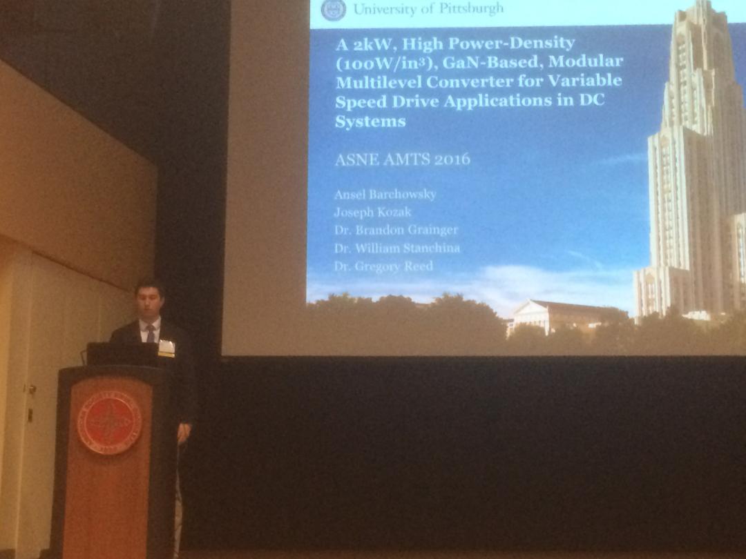 PittEngineering's tweet photo. Ansel Barchowsky @NavalEngineers #amts2016 presenting PhD work in Philadelphia. https://t.co/o432TRrf75