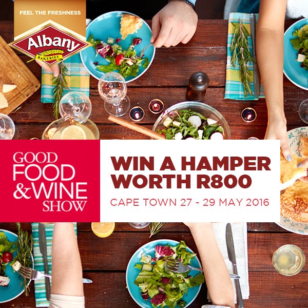 Mbusomedia's tweet photo. #Win R800 Albany Hamper! #RT #LoveAlbanyBread #GFWS2015 #CapeTown residents only, ends midnight 26 May '16 #GinjaMag https://t.co/R7c7Z9yVlr