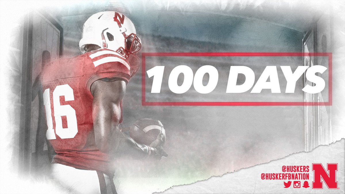 HuskerFootball's tweet photo. 100 Days

#SavageSZN

#GBR 
🔴🌽✊ https://t.co/S9224QgSuR