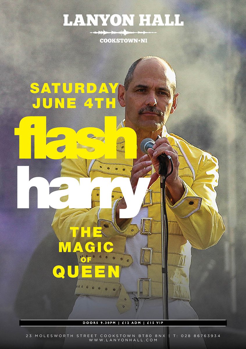 LanyonHall's tweet photo. FLASH HARRY performs at Lanyon Hall on Sat 4th June! VIP Available https://t.co/3Xh3EnHhNp