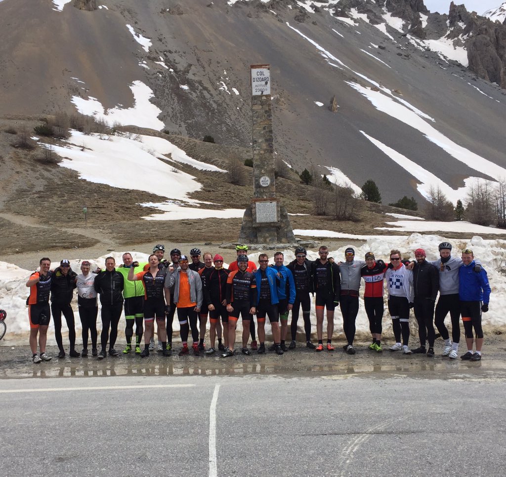 The Col D'Iozard at 2360meters!! Cold up here but nice views for a lunch stop! 👍🏻 #cycling #f1 #charity #ride2monaco