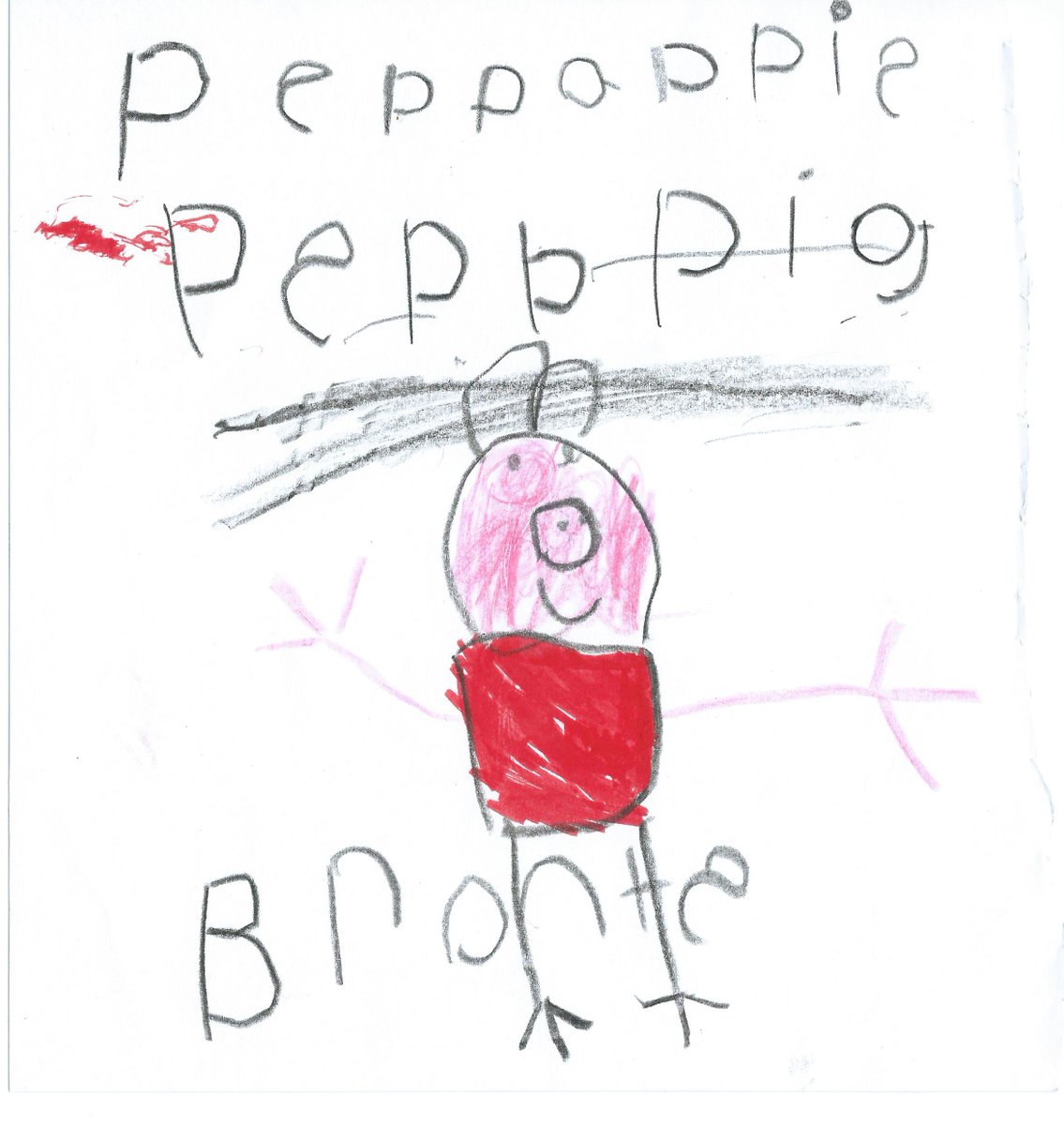 We ❤️ receiving mail from Peppa fans. This wonderful drawing was sent in by Bronte, aged 4 from Australia 😃