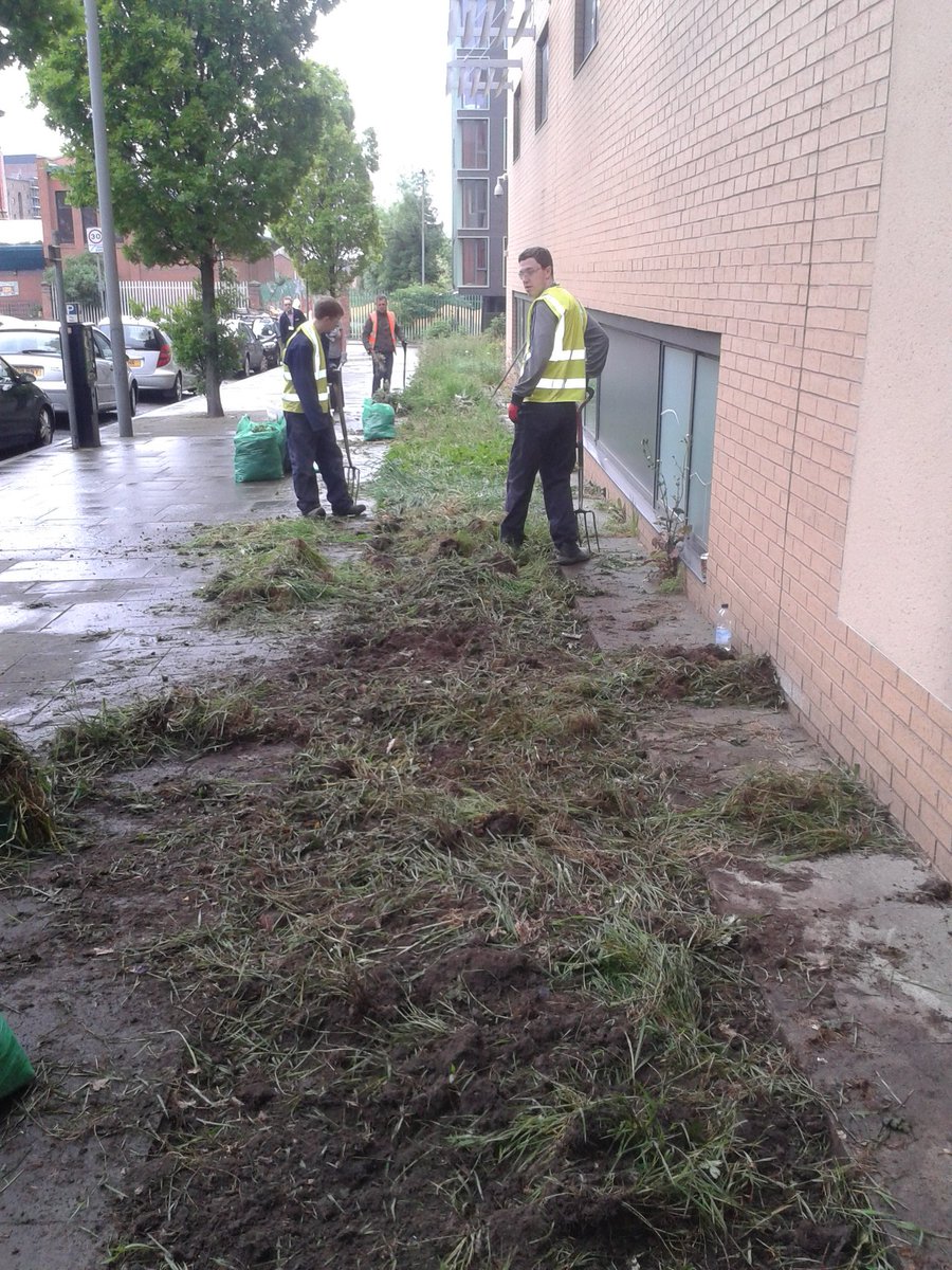 Our #FarmUrban & #HerbGarden underway as part of #GROW! project at Duke St @COLCollege
