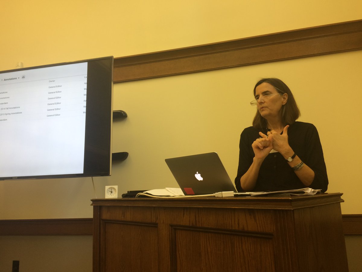 MakingKnowing's tweet photo. Pamela Smith (@ps2270) introduces #makingknowing project at the 2016 "Colormaking" Working Group Mtg #colormaking16 https://t.co/Tg9FYcE8wC
