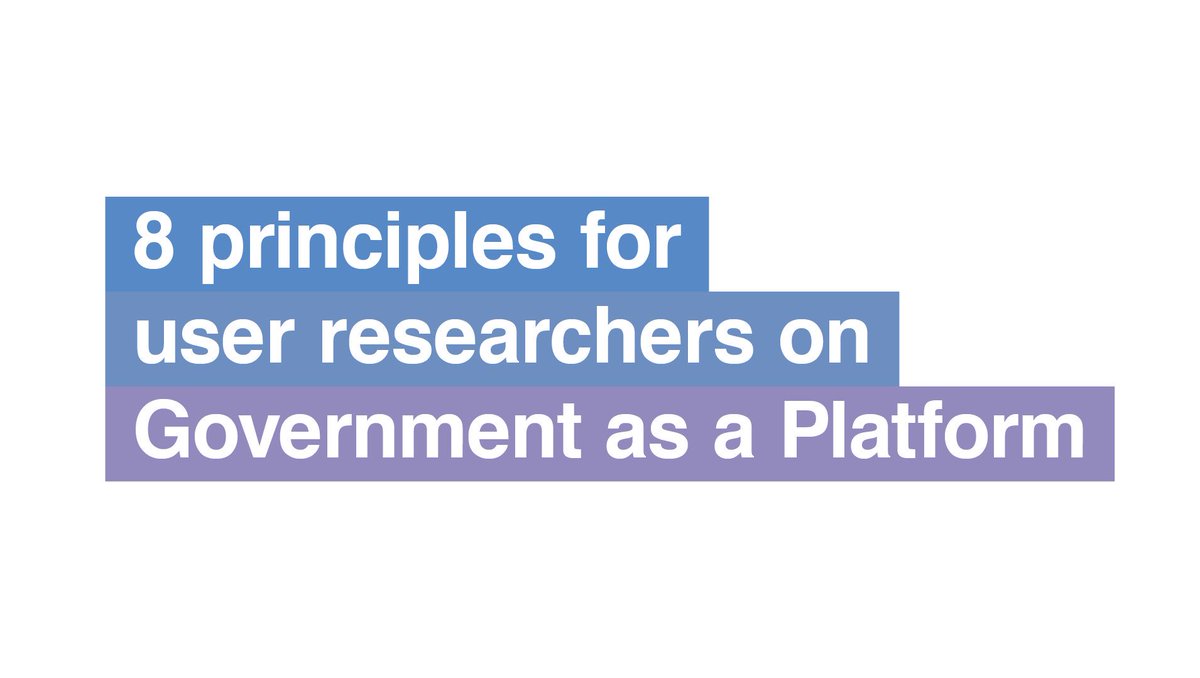 8 principles for user researchers in government as a platform