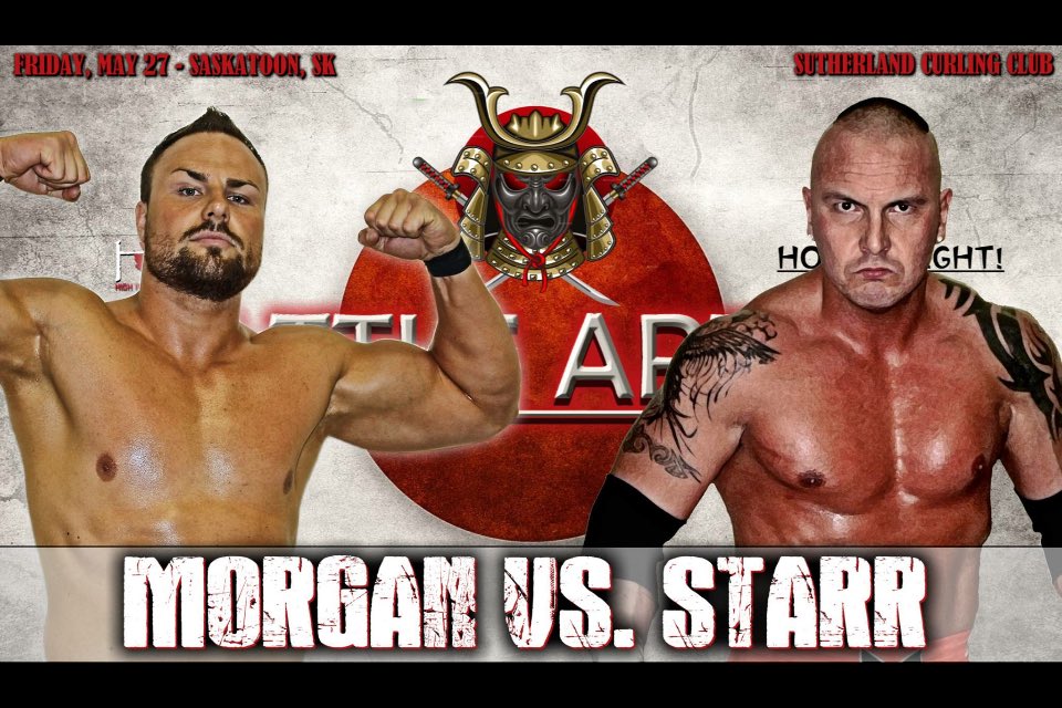 IamBrettMorgan's tweet photo. FRIDAY IN #SASKATOON @HIWCanada I put "The Stud of The Stable" out to pasture once and for all! #NewStud #BombsRUS https://t.co/Px3l4pWjSj